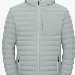 BRAND NEW - Warm Waterproof Puffer Jacket Hooded Windproof Winter Coat with Recy